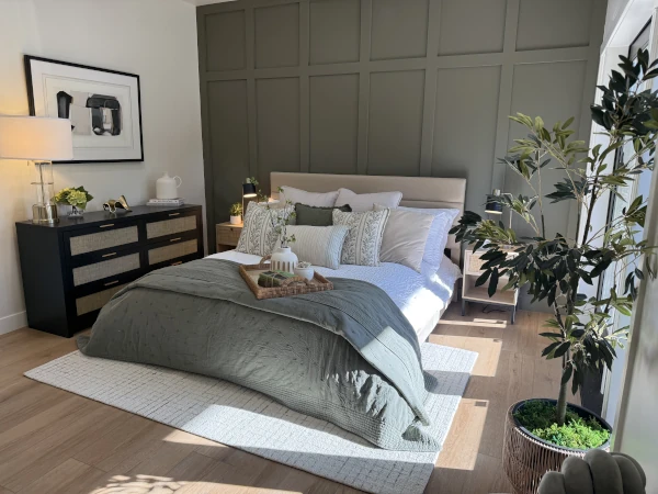 Primary bedroom transformation — after